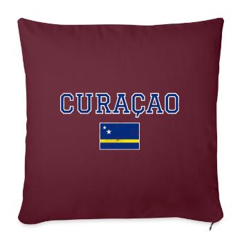 Curaçao - Housse de coussin décorative 45 x 45 cm - bordeaux - Devant