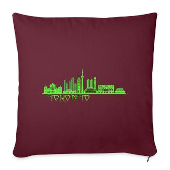 Toronto Kanada - Sofakissenbezug 45 x 45 cm - Burgunderrot - Vorne