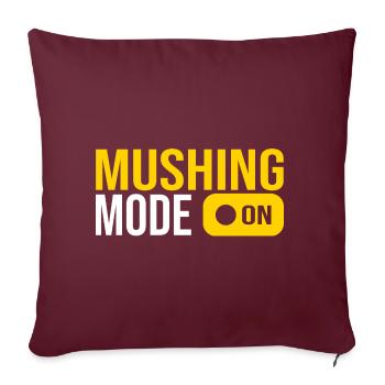 mushing sport musher cadeau homme et femme - Housse de coussin décorative 45 x 45 cm - bordeaux - Devant