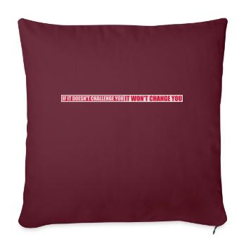 Séance d’entraînement Fitness Motivation Citation - Housse de coussin décorative 45 x 45 cm - bordeaux - Devant