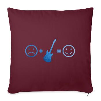 Guitare acoustique Guitaristes Dames - Housse de coussin décorative 45 x 45 cm - bordeaux - Devant
