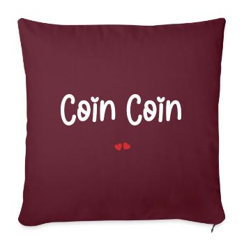 Coin coin - Housse de coussin décorative 45 x 45 cm - bordeaux - Devant