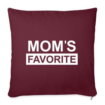 Favori des mamans - Housse de coussin décorative 45 x 45 cm - bordeaux - Devant