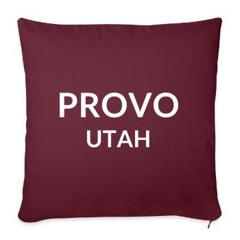 Provo Utah États-Unis - Housse de coussin décorative 45 x 45 cm - bordeaux - Devant