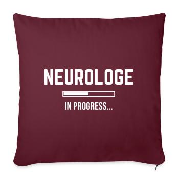 Neurologue en devenir - Housse de coussin décorative 45 x 45 cm - bordeaux - Devant
