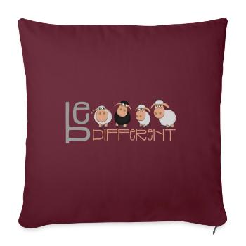 Little Be Different Sheep - Unique et différent - Housse de coussin décorative 45 x 45 cm - bordeaux - Devant