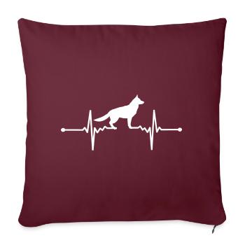 Berger blanc - Berger blanc - Housse de coussin décorative 45 x 45 cm - bordeaux - Devant