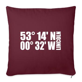 Coordonnées Lincoln - Housse de coussin décorative 45 x 45 cm - bordeaux - Devant