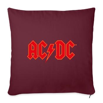 AC/DC Rotes Logo Mit Blitz - Sofakissenbezug 45 x 45 cm - Burgunderrot - Vorne