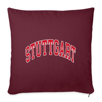 Stuttgart - Sofakissenbezug 45 x 45 cm - Burgunderrot - Vorne