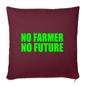 no farmer no future - Housse de coussin décorative 45 x 45 cm - bordeaux - Devant