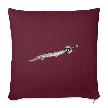 Trumpet - Trumpet - poisson trompette - Sofakissenbezug 45 x 45 cm - Burgunderrot - Vorne