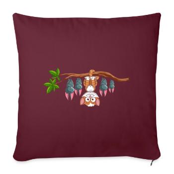 Soyez différents Chats Chauves-souris Chat Chauve-souris - Housse de coussin décorative 45 x 45 cm - bordeaux - Devant