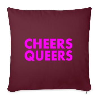 Cheers queers - Housse de coussin décorative 45 x 45 cm - bordeaux - Devant