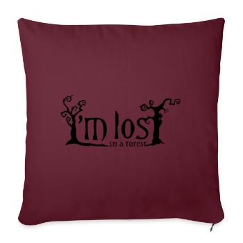 Forêt inspirée par Cure - Housse de coussin décorative 45 x 45 cm - bordeaux - Devant