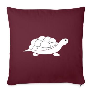 Tortues - Housse de coussin décorative 45 x 45 cm - bordeaux - Devant