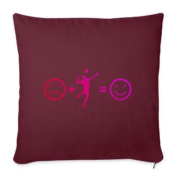 Fistball Volleyball Fistball Femmes - Housse de coussin décorative 45 x 45 cm - bordeaux - Devant