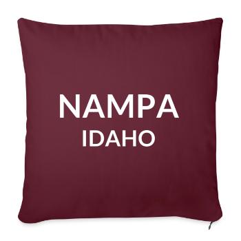 Nampa Idaho USA - Sofakissenbezug 45 x 45 cm - Burgunderrot - Vorne