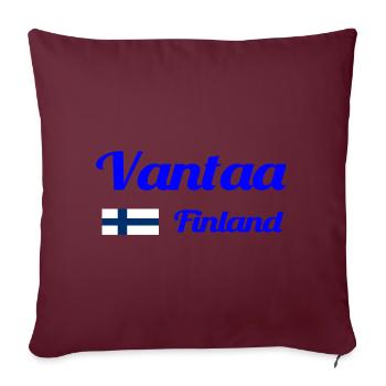 Vantaa Finnland Drucken - Sofakissenbezug 45 x 45 cm - Burgunderrot - Vorne