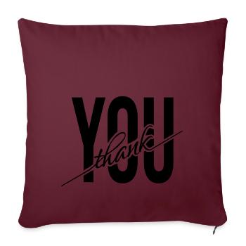 Merci Merci Merci cadeau - Housse de coussin décorative 45 x 45 cm - bordeaux - Devant