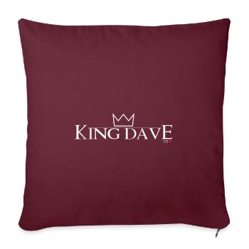 König Dave (Für dunklere Farben) - Sofakissenbezug 45 x 45 cm - Burgunderrot - Vorne