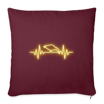 Canard - Housse de coussin décorative 45 x 45 cm - bordeaux - Devant