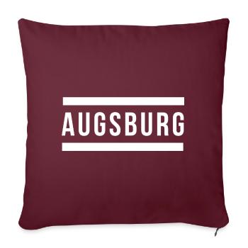 Augsburg Deutschland deutsche Stadt - Sofakissenbezug 45 x 45 cm - Burgunderrot - Vorne