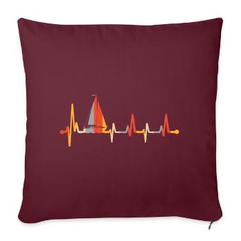 Heartbeat Sailors - Sofa pillowcase 17,3'' x 17,3'' (45 x 45 cm) - burgundy - Front