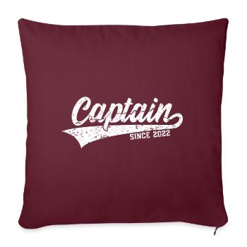 CAPITAINE DEPUIS 2022 - Housse de coussin décorative 45 x 45 cm - bordeaux - Devant