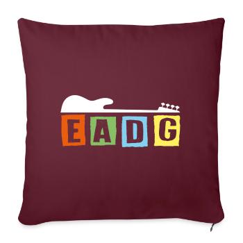 Je n’écoute que des partitions de basse EADG pour les bassistes - Housse de coussin décorative 45 x 45 cm - bordeaux - Devant