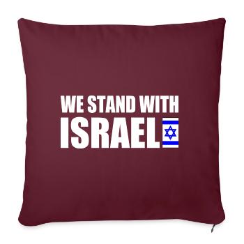 We stand with israel - Sofakissenbezug 45 x 45 cm - Burgunderrot - Vorne