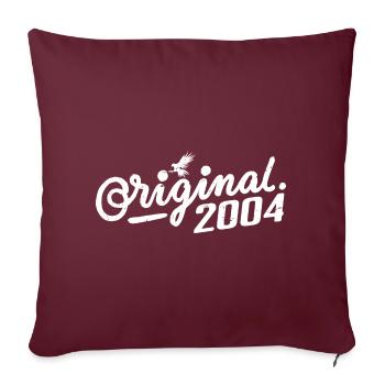 Cadeau d’anniversaire original 2004 - Vintage 2004 - Housse de coussin décorative 45 x 45 cm - bordeaux - Devant