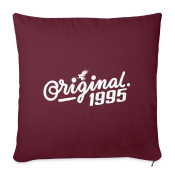 Cadeau d’anniversaire original 1995 - Vintage 1995 - Housse de coussin décorative 45 x 45 cm - bordeaux - Devant