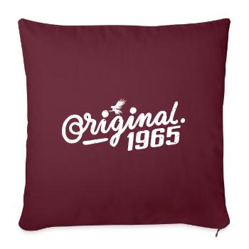 Cadeau d’anniversaire original 1965 - Vintage 1965 - Housse de coussin décorative 45 x 45 cm - bordeaux - Devant