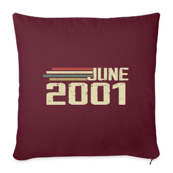 Juin 2001 Anniversaire Juin 2001 Juin 2001 Anniversaire - Housse de coussin décorative 45 x 45 cm - bordeaux - Devant