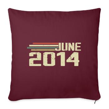 Juin 2014 Anniversaire Juin 2014 Juin 2014 Anniversaire - Housse de coussin décorative 45 x 45 cm - bordeaux - Devant