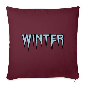 logo de glace d'hiver - Housse de coussin décorative 45 x 45 cm - bordeaux - Devant