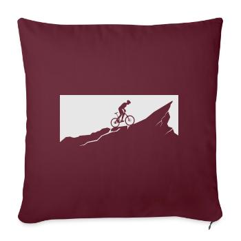 Cyclisme cadeau pour grand-père et cycliste sur VTT - Housse de coussin décorative 45 x 45 cm - bordeaux - Devant