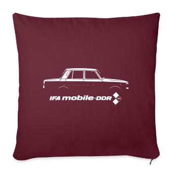Wartburg 1.3 - IFA mobile GDR - Housse de coussin décorative 45 x 45 cm - bordeaux - Devant