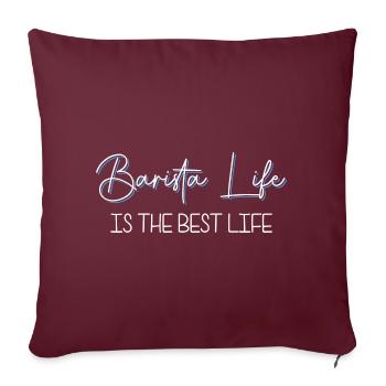 Mousse de lait espresso Moufle du matin - Housse de coussin décorative 45 x 45 cm - bordeaux - Devant