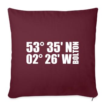 Coordonnées de Bolton - Housse de coussin décorative 45 x 45 cm - bordeaux - Devant