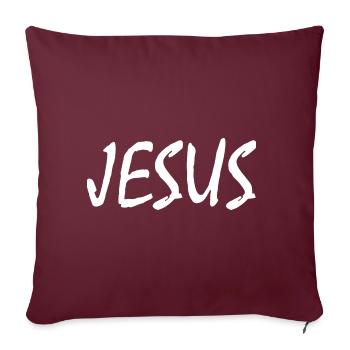 Jesus - Housse de coussin décorative 45 x 45 cm - bordeaux - Devant