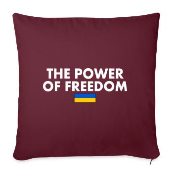 The power of freedom - Housse de coussin décorative 45 x 45 cm - bordeaux - Devant