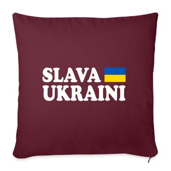 Slava ukraini - Sofakissenbezug 45 x 45 cm - Burgunderrot - Vorne