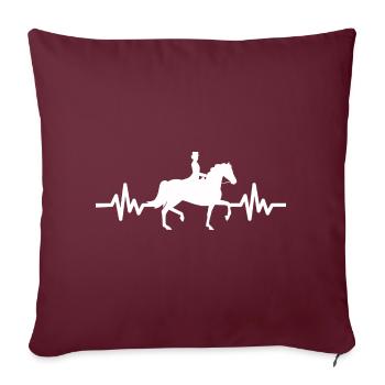 Heartbeat Horse - Stallion Mare Ross Equestrian - Housse de coussin décorative 45 x 45 cm - bordeaux - Devant