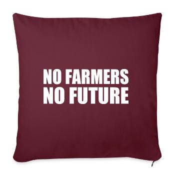 no farmers no future - Housse de coussin décorative 45 x 45 cm - bordeaux - Devant