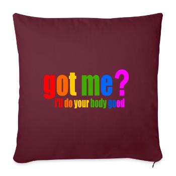 got me? i'll do your body good - Housse de coussin décorative 45 x 45 cm - bordeaux - Devant