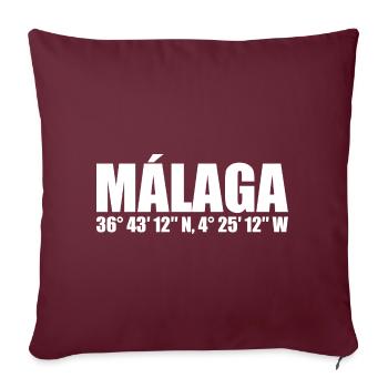 Coordonnées de Malaga - Housse de coussin décorative 45 x 45 cm - bordeaux - Devant