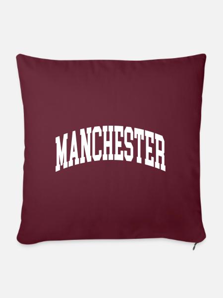 manchester - Sofakissenbezug 45 x 45 cm - Burgunderrot