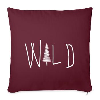 Wild Life - Sofakissenbezug 45 x 45 cm - Burgunderrot - Vorne